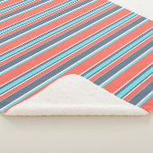 Korallen, blau und grau sherpadecke (3/4)