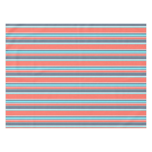 Korallen, blau und grau tischdecke (Vorderseite (Horizontal))