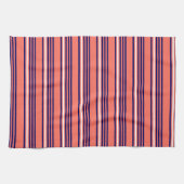 Korallen, blau und weiß fünf Streifen Muster Geschirrtuch (Horizontal)