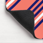 Korallen, blau und weiß fünf Streifen Muster Mousepad (Ecke)