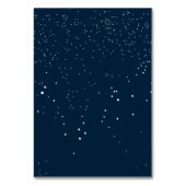 Korallen-Blume auf Navy Blue Wedding | PLATZKARTEN Tischnummer (Rückseite)