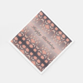 Korallen Blume Gemustert Serviette (Ecke)