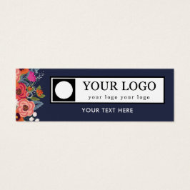 Korallen-Boho-Blumen in Marineblau Ihr Logo-Anhäng