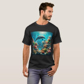 Korallen-Delfin 6 T-Shirt (Vorne ganz)