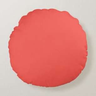  Korallen (feste Farbe)  Rundes Kissen