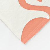 Korallen-Flamingo-Tropen-Blattmuster Fleecedecke (Ecke)
