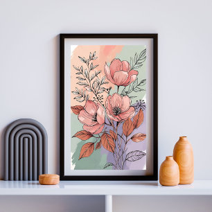 Korallen-Garten-Blüte Poster