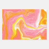 Korallen, Gelb und Orange Geschenkpapier Set (Vorderseite 3)