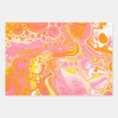 Korallen, Gelb und Orange Geschenkpapier Set (Vorderseite)