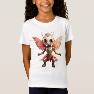 Korallen-Gold Süßer Tanz-Roboter Pixie T-Shirt