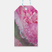 Korallen, Gras & Peony-pink Blüten Mittlere Gesche Geschenkanhänger (Rückseite)