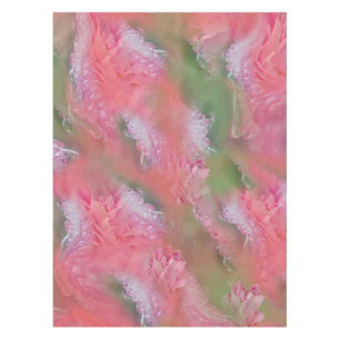 Korallen, Gras und Peony-rosa Blüten Tischdecke