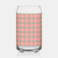 Korallen-Grau-Karo-Diamantmuster