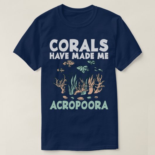 Korallen haben mich zu Acropoora Aquamarine Aquama T-Shirt (Design vorne)