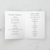 Korallen-Herzkranz und Initialen Hochzeit Programm (Innenseite)