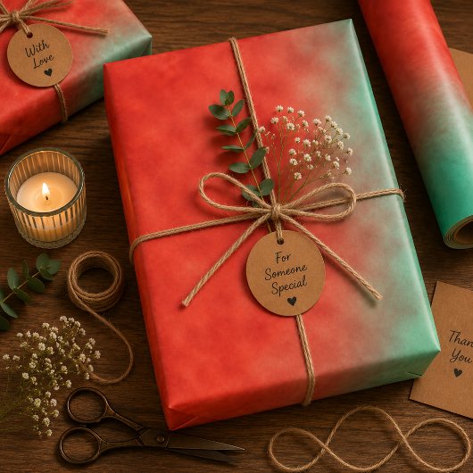 Korallen-Himmel-Erinnerung Geschenkpapier Set