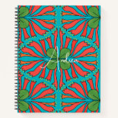 Korallen-Honigsaug-Kunst Personalized Botanisch Notizblock (Vorderseite)