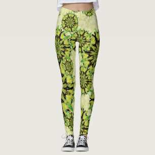 Korallen-Kreise Tropische Grüne Leggings