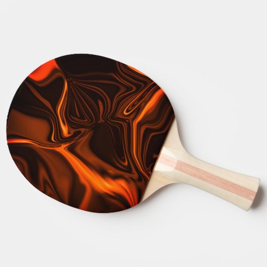 Korallen-Kupfer-Kurven auf dunklem Hintergrund Tischtennis Schläger (Seitenansicht)