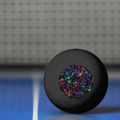 Korallen lila grün auf schwarz| Farbspritzen| Tischtennisball (Netto)