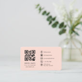 Korallen-Logo QR-Code Professional Visitenkarte (Stehend Vorderseite)