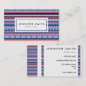 Korallen-, Marine- und blaue Visitenkarte (Vorne/Hinten)