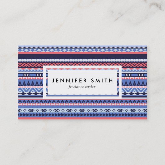 Korallen-, Marine- und blaue Visitenkarte (Vorderseite)