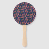 Korallen-, Marine- und Silberblumenhochzeit Fächer (Rückseite)