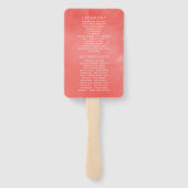 Korallen-, Marine- und Silberblumenhochzeit Fächer (Rückseite)