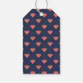 Korallen-, Marine- und Silberblumenhochzeit Geschenkanhänger (Rückseite)