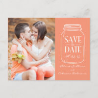Korallen-Mason-Glas-Foto-Save-the-Date-Postkarte