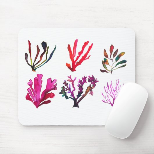Korallen, Meeresboden, originelle Illustrationsmus Mousepad (Mit Mouse)