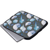 Korallen mit Muschel-Muster Laptopschutzhülle (Vorne Knopf)