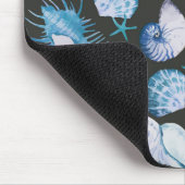 Korallen mit Muschel-Muster Mousepad (Ecke)