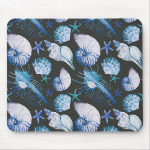 Korallen mit Muschel-Muster Mousepad