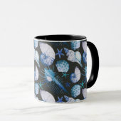 Korallen mit Muschel-Muster Tasse (VorderseiteRechts)