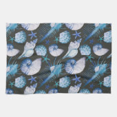Korallen mit Muscheln Geschirrtuch (Horizontal)