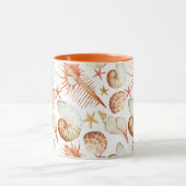 Korallen mit Muscheln- und Krebsmuster Tasse (Zentrum)