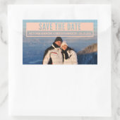 Korallen Moderne schneiden Save the Date Stickers  (Tasche)