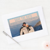Korallen Moderne schneiden Save the Date Stickers  (Umschlag)