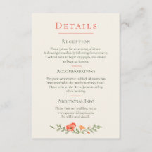 Korallen-Mohn-Garten-Hochzeit