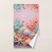 Korallen, Muscheln, Strand, Ozean Badhandtuch Set (Handtuch)