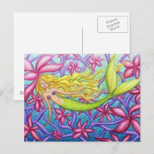 Korallen Postkarte (Vorne/Hinten)