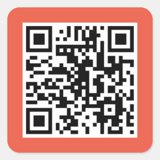 Korallen-QR-CODE-Aufkleber Quadratischer Aufkleber