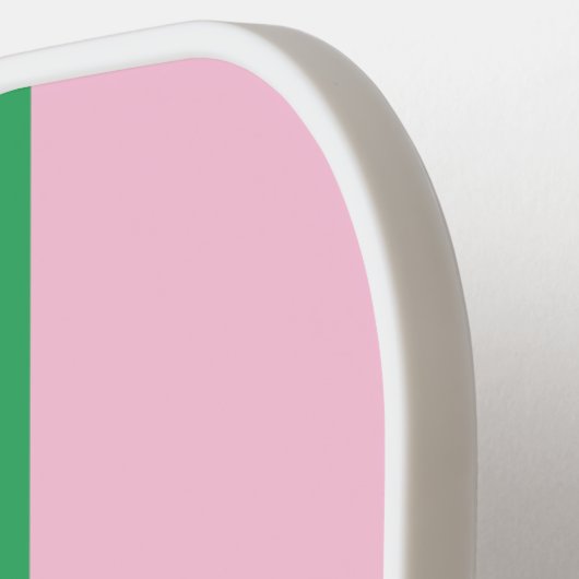 Korallen, Rosa und grüne Streifen Pickleball Schläger (Linke Seite)