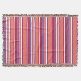 Korallen, rote und violette Streifen Decke