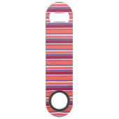 Korallen, rote und violette Streifen Speed Flaschenöffner (Rückseite)