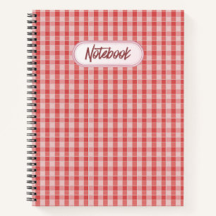 Korallen-Schachbrett-Notizbuch Soft Pink Geometris Notizblock
