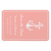 Korallen-Schiffsanker Save the Date Magnet (Horizontal)