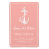 Korallen-Schiffsanker Save the Date Magnet (Vertikal)